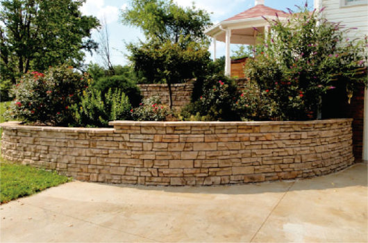 Redi-Scape Retaining wall for plantings and landscape