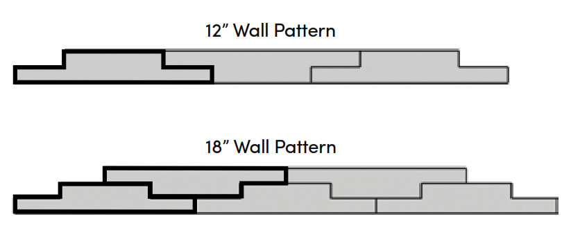 Rosetta Belvedere Retaining Wall Patterns 12" &18"